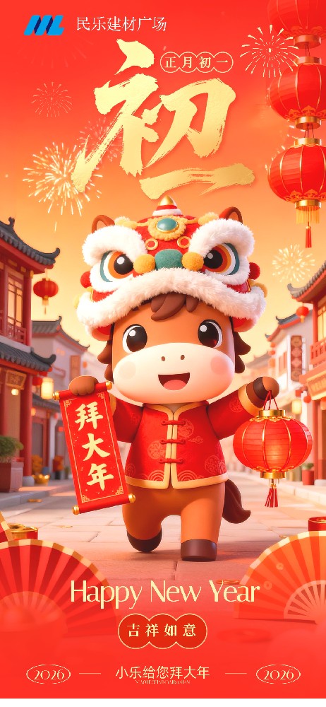 正月初一鸿运照 贺愿——财源广进、富贵吉祥；一元复始、万象更新；年年如意、岁岁平安；恭贺新喜、吉祥如意；吉祥如意、庆有余；竹报平安、福满门。